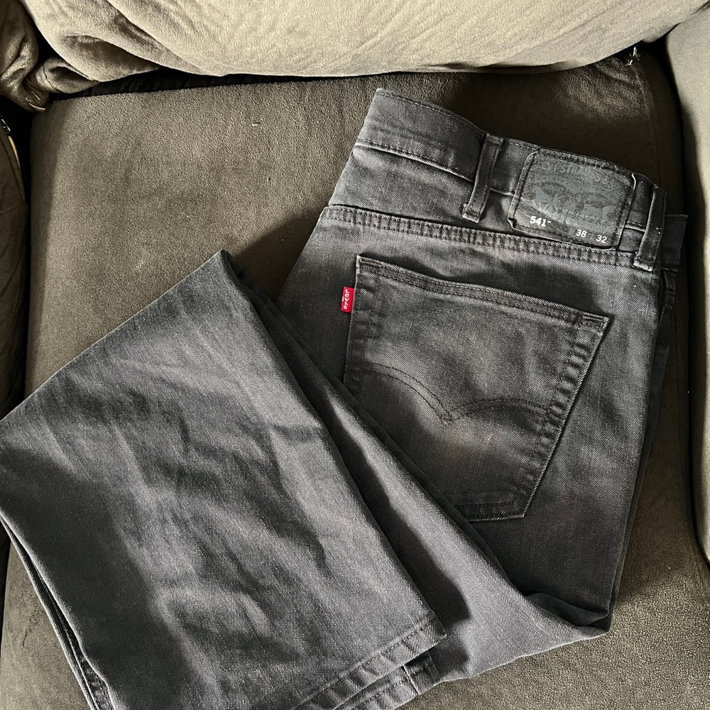 Levi's 541’s Men's Charcoal Slim Straight Jeans